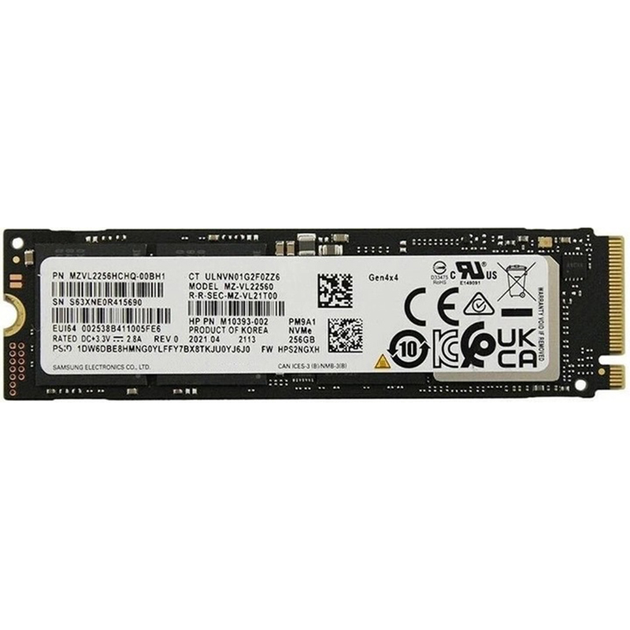 Накопитель SSD 256GB Samsung PM9A1 M.2 2280 PCIe 4.0 x4 V-NAND 3bit MLC (MZ-VL22560_OEM) OEM - изображение 1