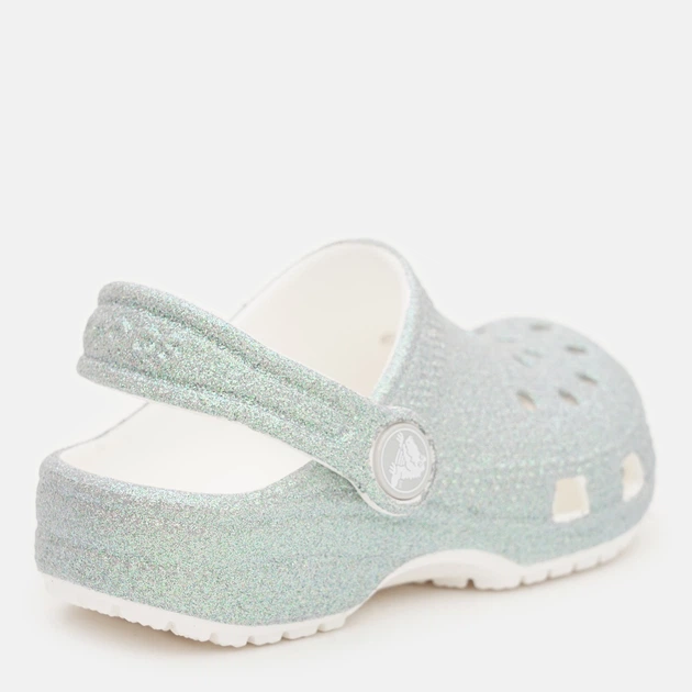 Детские кроксы-сабо для девочки Crocs Classic Iridescent Glitter CgT Whi 210985-100 23-24 (C7) White (198445120459) - Фото 4 Детские кроксы-сабо для девочки Crocs Classic Iridescent Glitter CgT Whi 210985-100 23-24 (C7) White (198445120459) - изображение 4