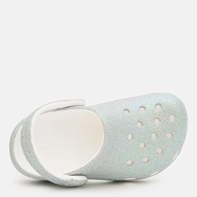 Детские кроксы-сабо для девочки Crocs Classic Iridescent Glitter CgT Whi 210985-100 23-24 (C7) White (198445120459) - Фото 5 Детские кроксы-сабо для девочки Crocs Classic Iridescent Glitter CgT Whi 210985-100 23-24 (C7) White (198445120459) - изображение 5