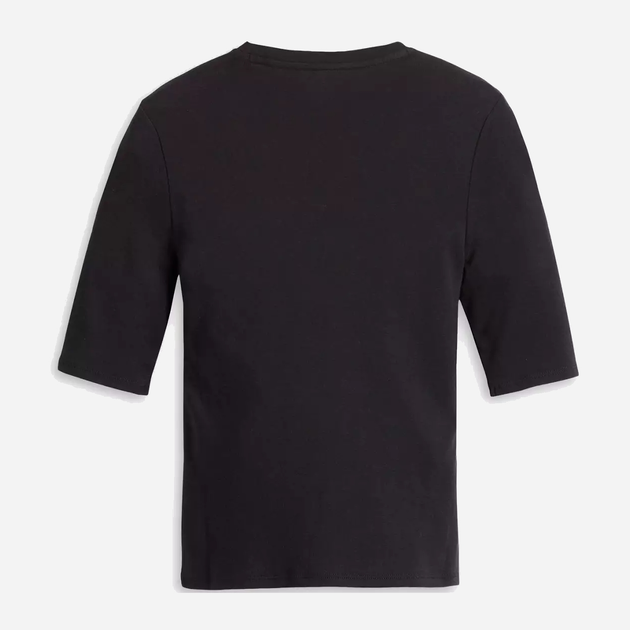 Футболка бавовняна жіноча Levi's Luca Slim Tee Rib A3388-0004 XS Чорна (5401157130094) - зображення 4