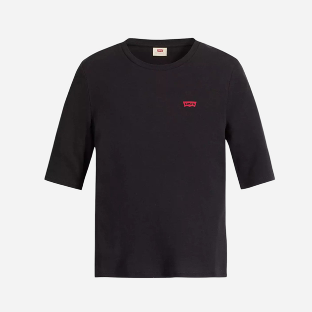 Koszulka damska bawełniana Levi's Luca Slim Tee Rib A3388-0004 S Czarna (5401157127728) - obraz 3