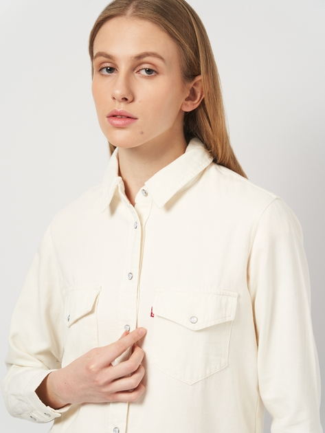 Сорочка бавовняна жіноча Levi's Iconic Western Crew 4 16786-0014 S Біла (5401105416393) - зображення 4