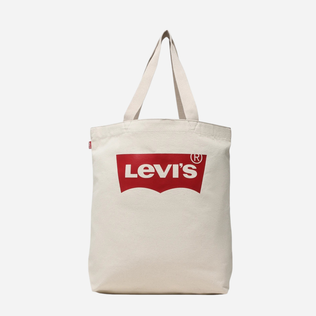 Torebka shopper damska materialowa duża Levi's Womens Batwing Tote 38126-0027 Biała (7613369285686) - obraz 1