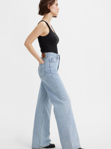 Джинси жіночі Levi's Ribcage Wide Leg H223 Far And Wide A6081-0002 30-34 Блакитні (5401128251315) - зображення 5