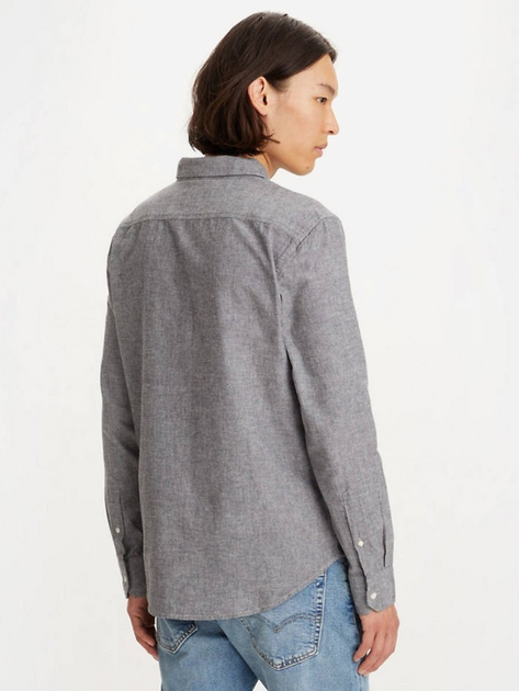 Koszula męska bawełniana Levi's Ls Battery Hm Shirt Slim Black Agate Ox 86625-0018 L Szara (5401043531332) - obraz 2