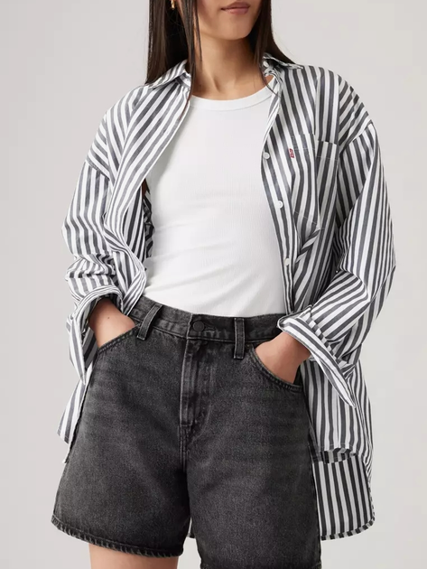 Spodenki damskie jeansowe Levi's High Baggy Short Wheres My Phone A9311-0003 27 Czarne (5401157177396) - obraz 6