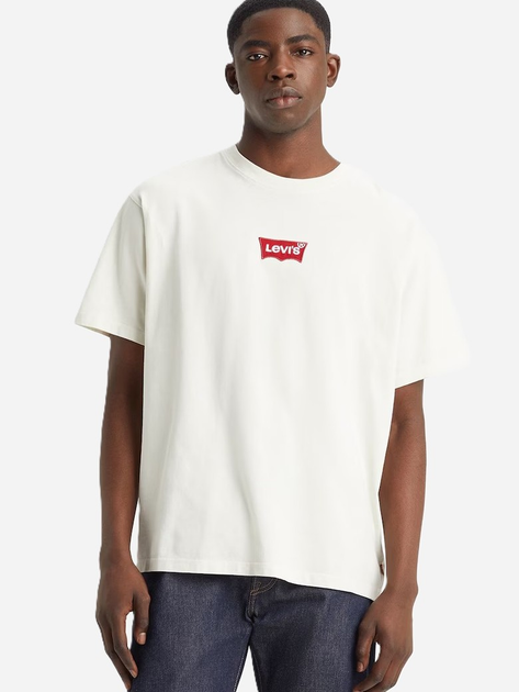 Футболка бавовняна довга чоловіча Levi's Lse Vintage Fit Gr Tee Lse Batwing Badg 0008C-0009 S Біла (5401157156780) - зображення 1