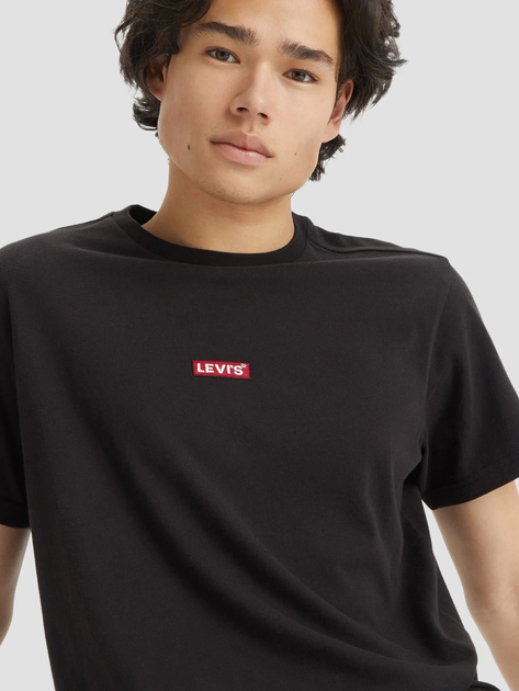Koszulka męska bawełniana Levi's Ss Relaxed Baby Tab T Meteorite 79554-0025 M Czarna (5401105096908) - obraz 4