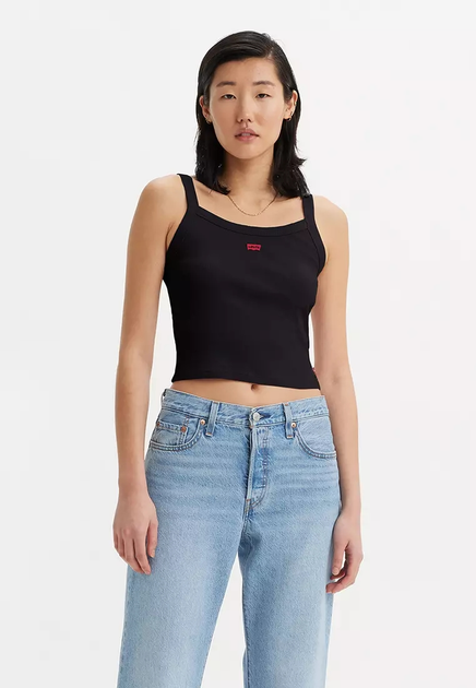 Koszulka na ramiączkach damska Levi's Essential Sporty Rib Tnk Cotton A7420-0010 L Czarna (5401157128763) - obraz 1