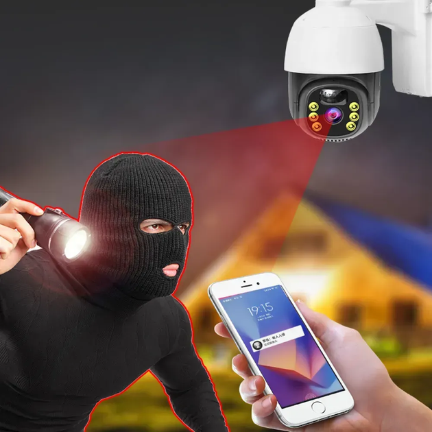 Вулична IP WIFI камера відеоспостереження 4G із сонячною панеллю (L) - Фото 2 Вулична IP WIFI камера відеоспостереження 4G із сонячною панеллю (L) - изображение 2