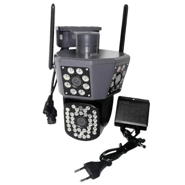 Вулична WIFI камера відеоспостереження 9MP, 6K, 3 об'єктиви (L) - изображение 9