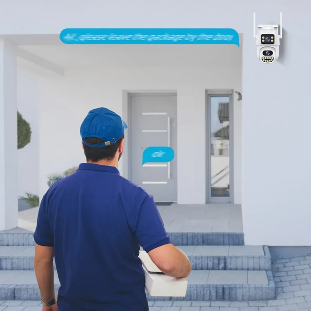 Вулична IP Wi-Fi камера відеоспостереження 8MP з датчиком руху та підсвічуванням (L) - Фото 5 Вулична IP Wi-Fi камера відеоспостереження 8MP з датчиком руху та підсвічуванням (L) - изображение 5
