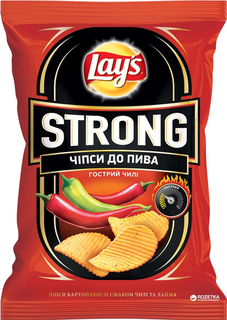 Упаковка чипсов Lay's Strong со вкусом чили и лайма 120 г x 20 шт (2.4 ...