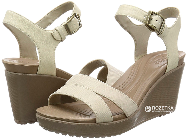 Crocs women's leigh ii adjustable ankle strap sale wedge comfort sandal