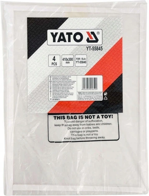 Защитная Пленка Окна Пескоструйной Камеры YATO YT-55840 Набор 4 шт (YT-55845) - изображение 4