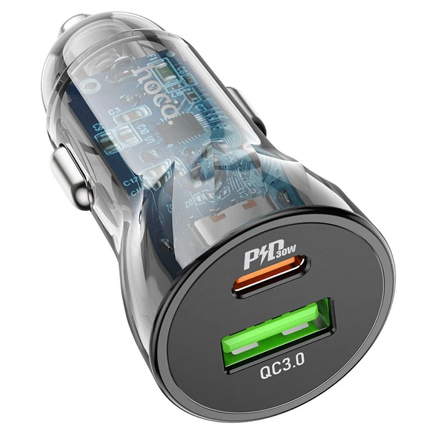 АЗУ Hoco Z47A Transparent Discovery Edition PD30W+QC3.0 Transparent black - изображение 3