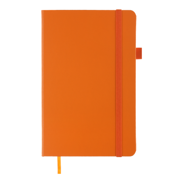 Книга записна Buromax Etalon 125*195мм 96 аркушів у клітинку обкладинка штучна шкіра Помаранчева (BM.291160-11) - зображення 2