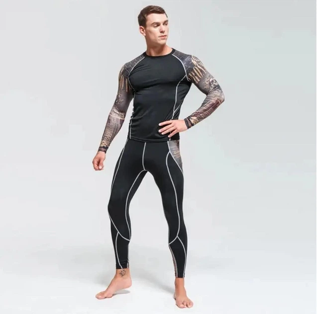 Мужской компрессионный спортивный комплект XL (ІТ-3005XLBBR) - Фото 3 Мужской компрессионный спортивный комплект XL (ІТ-3005XLBBR) - изображение 3