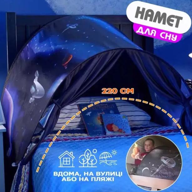 Шатёр "Космос и Мечта" тент для сна Dream Tents синяя - изображение 5
