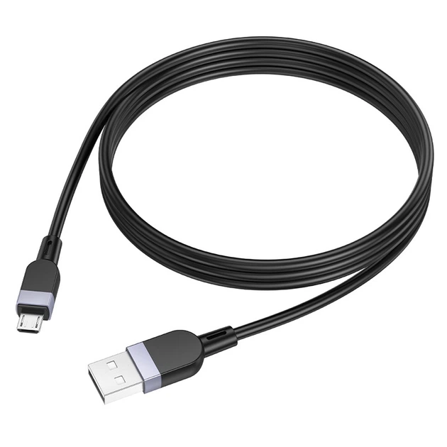 Кабель для зарядки MicroUSB Android HOCO X109 Energy |1м, 2.4A| Чорний - зображення 4