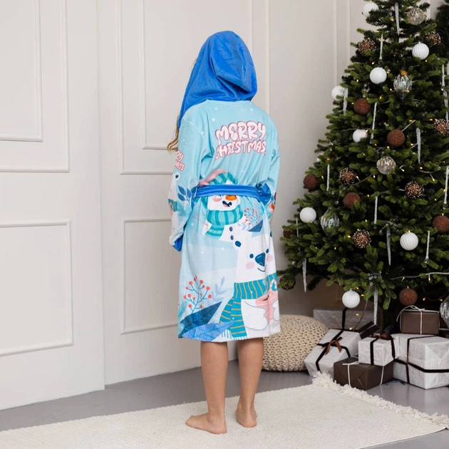 Халат детский из плюшевого велюра Merry Christmas 18209 122-128 см 5045443 - изображение 5