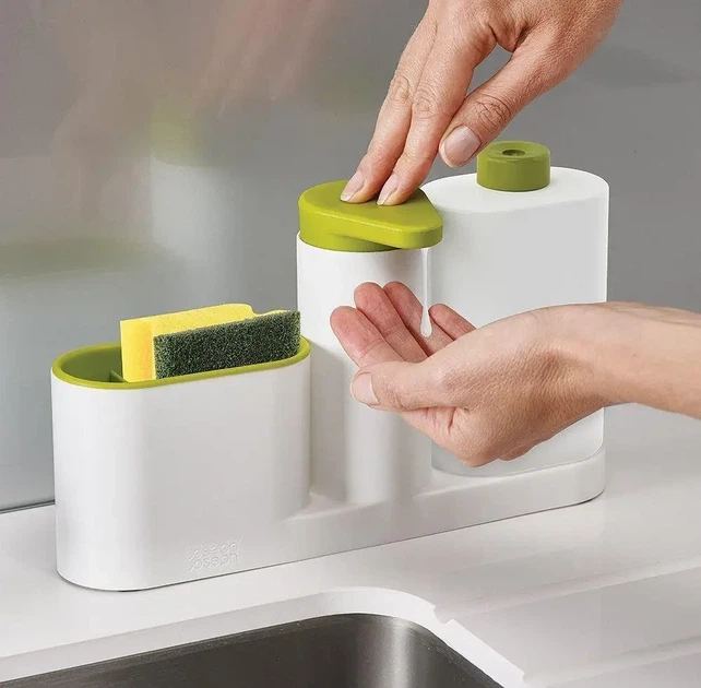 Органайзер для кухонной раковины Sink Tidy Sey, дозатор жидкого мыла, подставка для кухни под мочалки - изображение 2