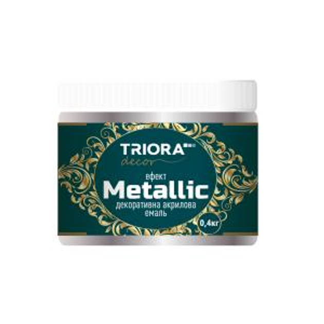 Декоративна акрилова емаль з ефектом Metallic TRIORA 0,4 кг перлина - зображення 1