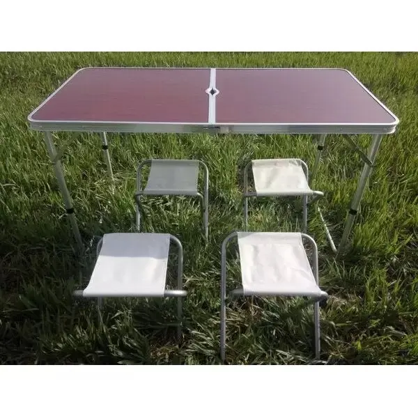 Стіл зі стільцями алюмінієва валіза для пікніка та риболовлі Folding Table - изображение 10