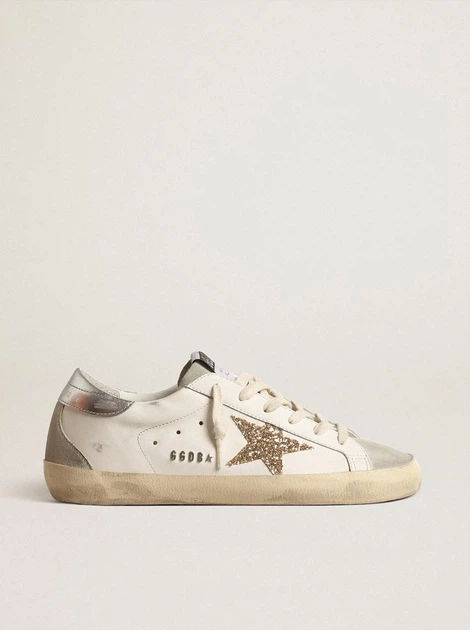 Жіночі кеди с логотипом Golden Goose із золотою блискучою зіркою