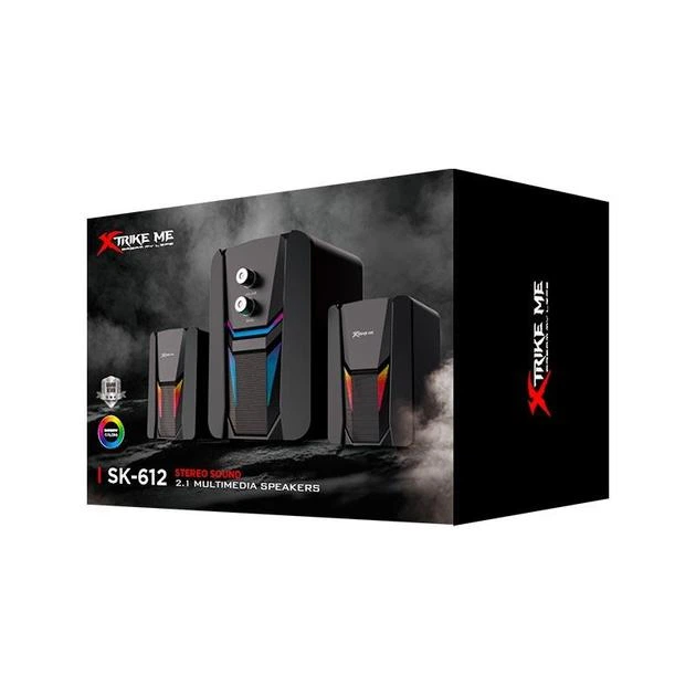 Акустика XTRIKE ME Wired Speaker SK-612, 5W, 2x3W, RGB, USB, AUX, black - изображение 6