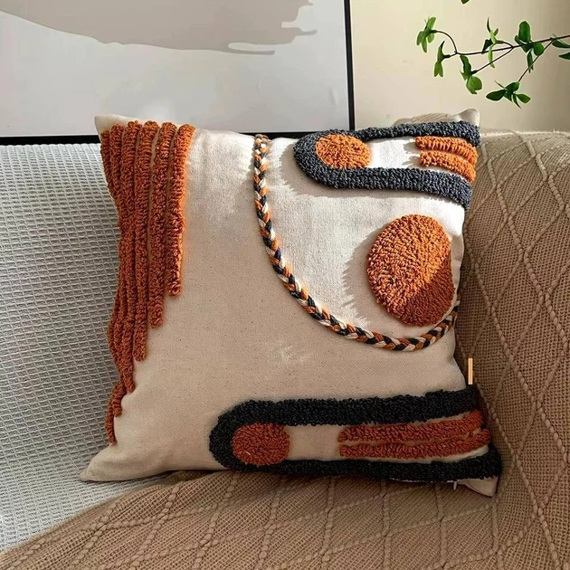 Декоративна подушка в скандинавському стилі бавовняна 45см*45 см - зображення 2