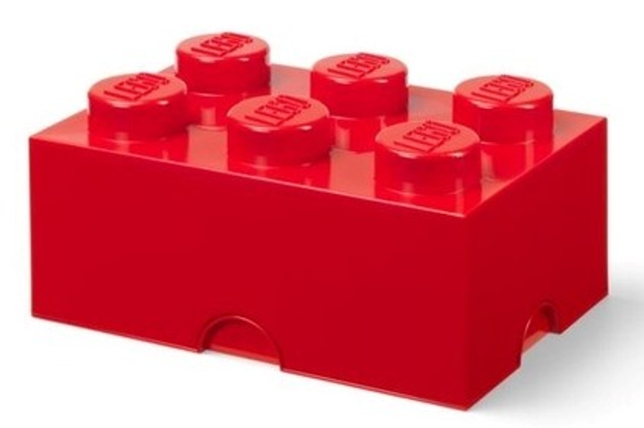 Pojemnik w kształcie klocka LEGO Storage Brick 6 Czerwony (40000800) (5711938247171) - obraz 2