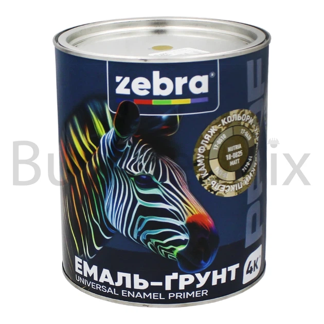 Емаль-грунт алкідна ZEBRA PROF 1303 18-0825 Nutria 2,5 кг - Фото 1 Емаль-грунт алкідна ZEBRA PROF 1303 18-0825 Nutria 2,5 кг - зображення 1
