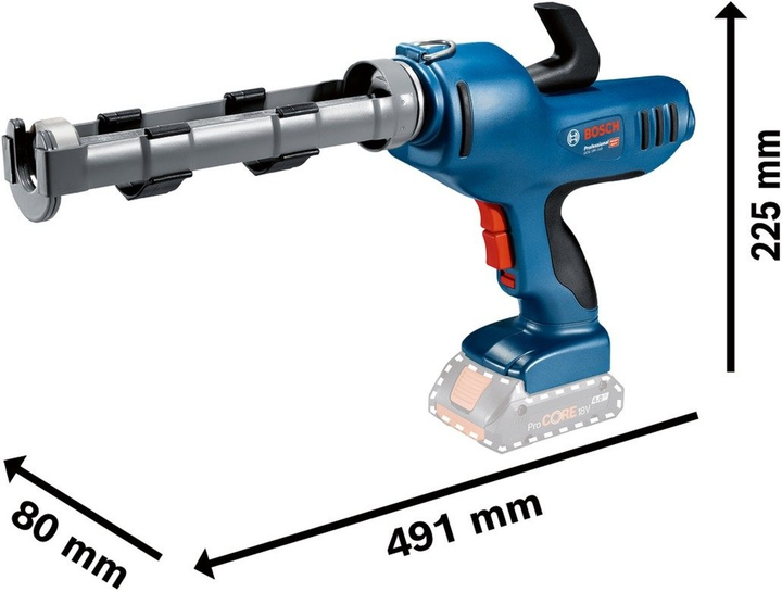 Монтажний пістолет акумуляторний Bosch Professional GCG 18V-310 Solo (06019C4100) - зображення 2