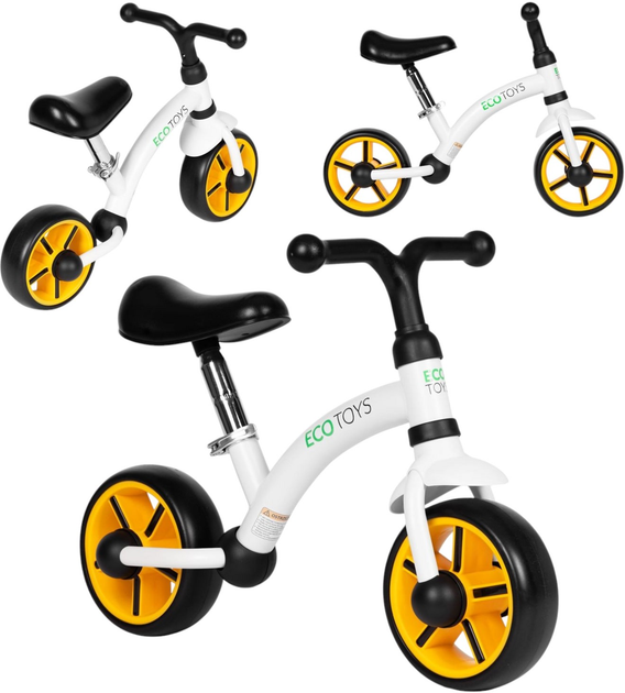 Біговел EcoToys LC-V1252 White/Black (5905817006014) - зображення 6