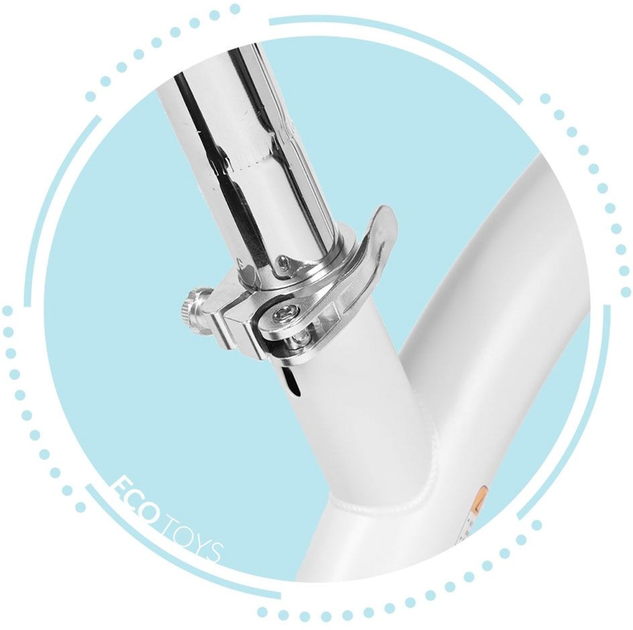 Біговел EcoToys LC-V1252 White/Black (5905817006014) - зображення 7