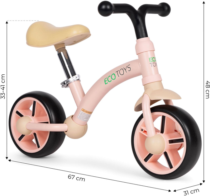 Біговел EcoToys LC-V1252 Pink (5905817006038) - зображення 10