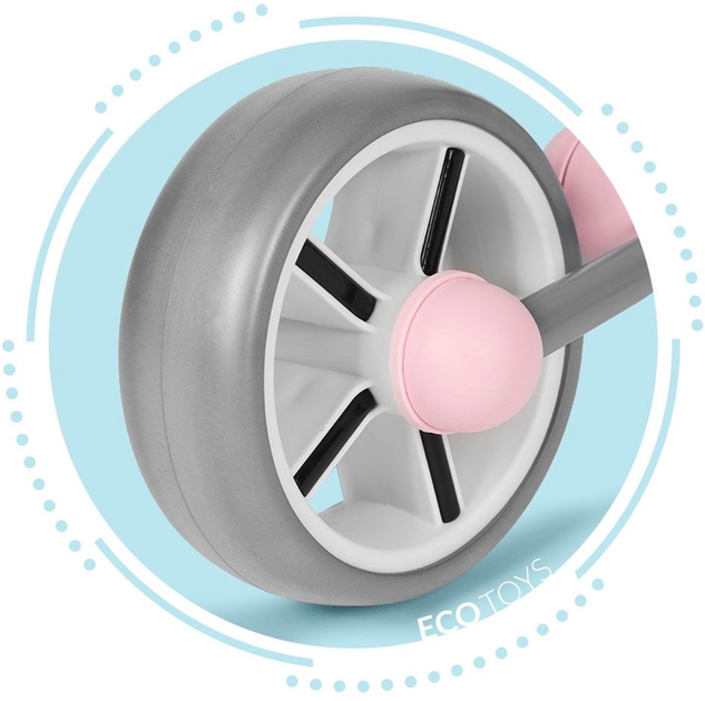 Біговел EcoToys LC-V1252 Grey/Pink (5905817006359) - зображення 9