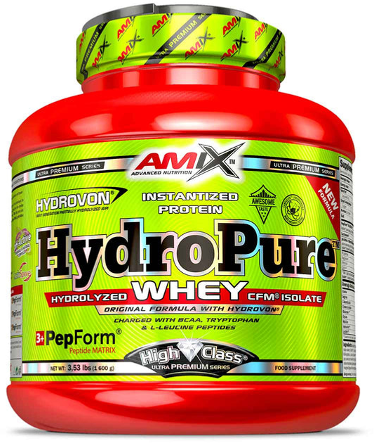 Aminokwasy Amix Hydro Pure Whey Cfm Jar Vanilla 1600 g (8594159539112) - obraz 1