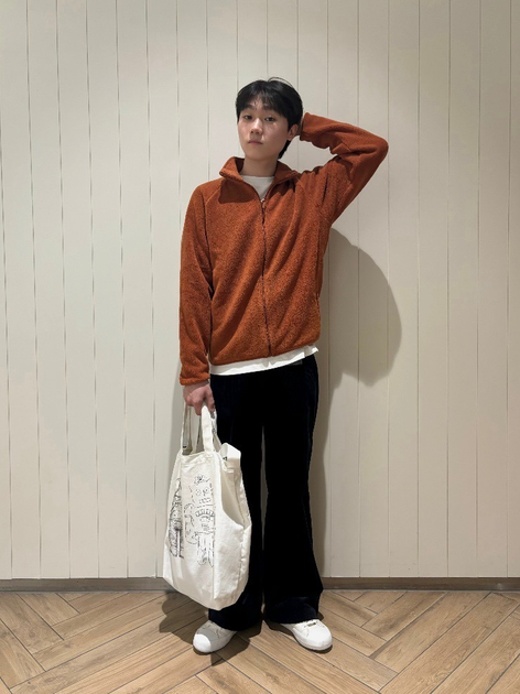 Куртка Шерпа демисезонная мужская Uniqlo 219202624 XL Оранжевая (1159826895) - изображение 5