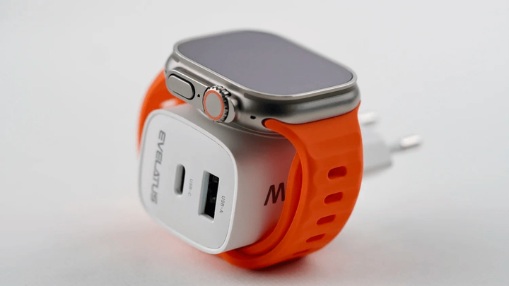Ładowarka sieciowa Evelatus 2 in 1 Wall Charger Watch Edition 22W USB-A / USB-C UE White (4752192087593) - obraz 4