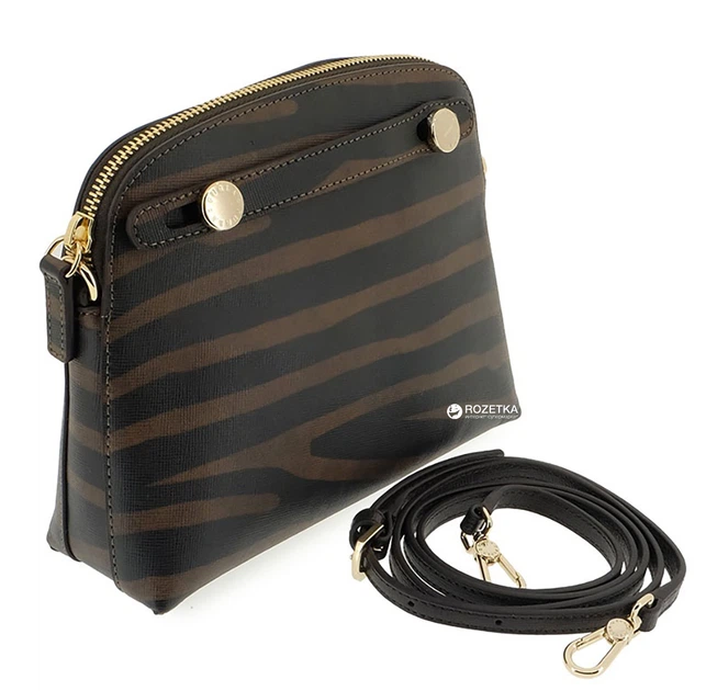 Женская сумка кожаная Furla Piper XL Crossbody Pouch 874544 Чернокоричневая (8051510540403