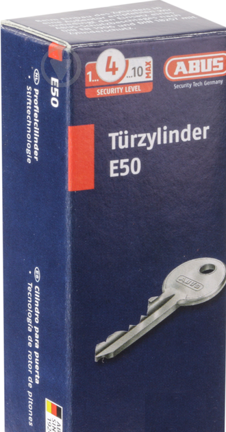 Дверний циліндр ABUS ключ-ключ E50 MM 30/30,латунь матова - изображение 3
