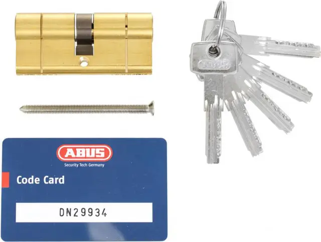Дверний циліндр ABUS ключ-ключ D6PS MM 30/30 5K MM,латунь матова - изображение 2