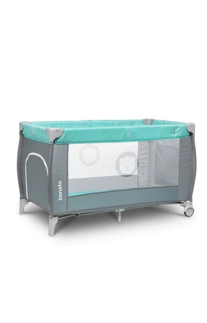 Кроватка-манеж Lionelo SVEN PLUS TURQUOISE / GREY - изображение 3