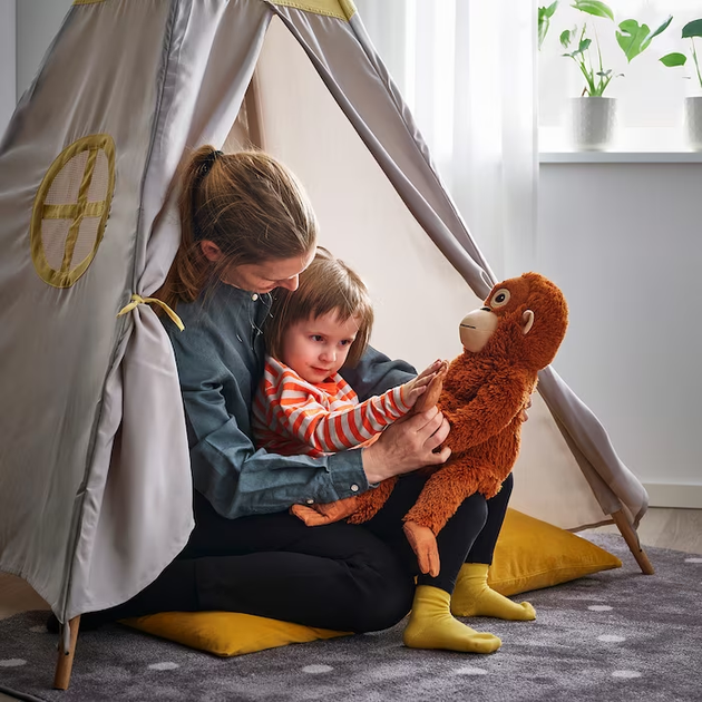 Мягкая игрушка DJUNGELSKOG IKEA 004.028.08 коричневый - изображение 6