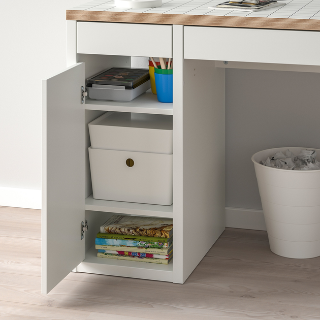 Компьютерный стол MICKE 105х50 см IKEA 104.898.39 белый/антрацит - Фото 2 Компьютерный стол MICKE 105х50 см IKEA 104.898.39 белый/антрацит - изображение 2