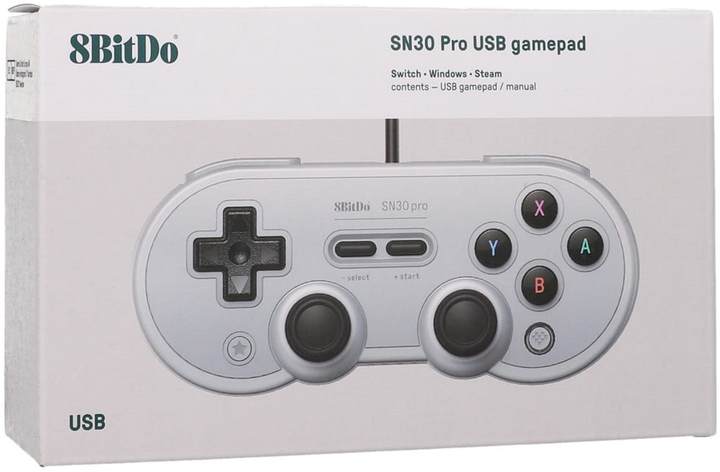 Kontroler 8BitDo SN30 Pro USB Gamepad Gray Edition (6922621501794) - obraz 5