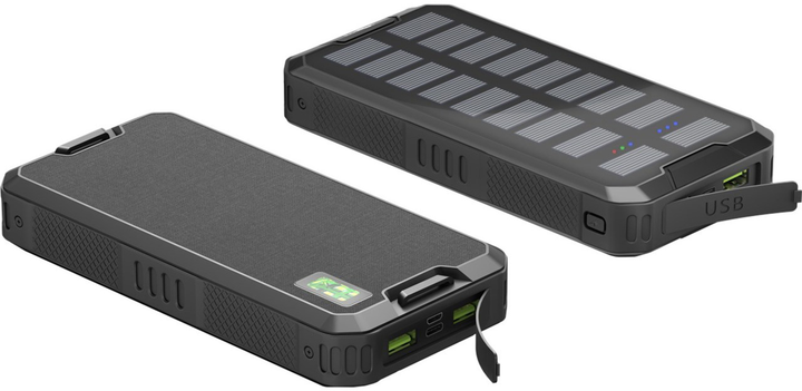 Powerbank Goobay Solar PowerBank 20000 mAh 18W Black (4040849539343) - obraz 4