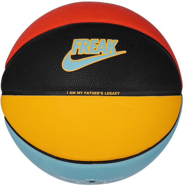 М'яч баскетбольний Nike ALL COURT 2.0 8P G ANTETOKOUNMPO DEFLATED чорний, жовтий, блакитний, червоний Уні 7 - N.100.4138.824.07 - Фото 3 М'яч баскетбольний Nike ALL COURT 2.0 8P G ANTETOKOUNMPO DEFLATED чорний, жовтий, блакитний, червоний Уні 7 - N.100.4138.824.07 - изображение 3